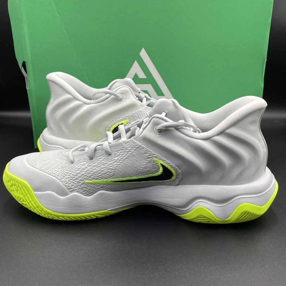 Nike Giannis Immortality 4 Shoes Mens 11 Silver Volt Black Basketball FQ3680-007